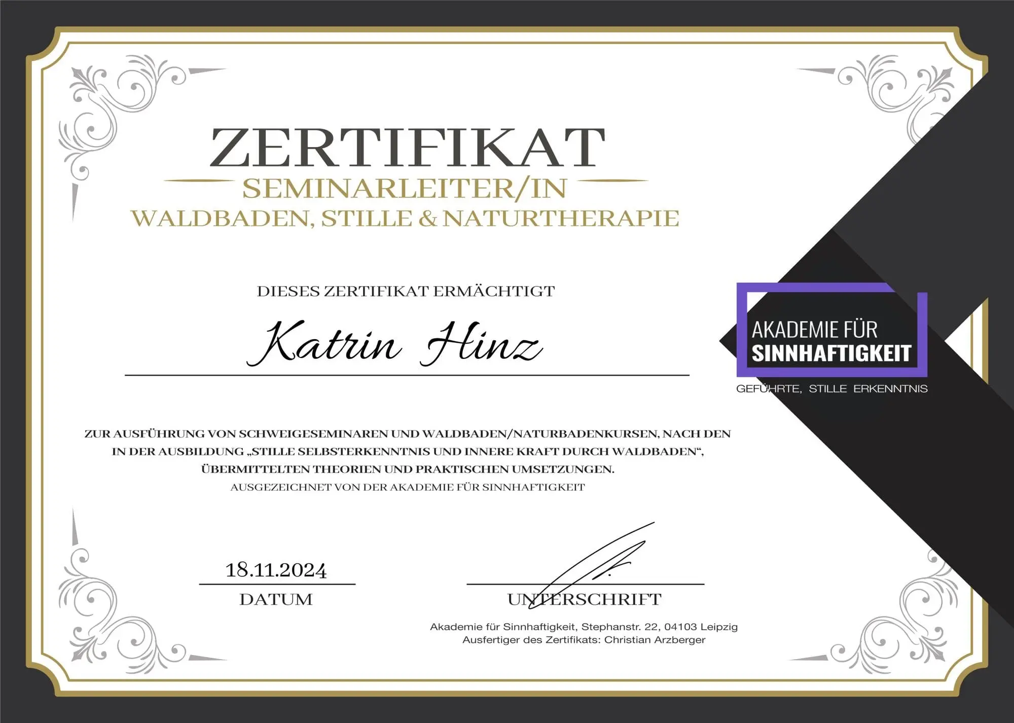 Katrin+hinz+zertifikat+akademie+für+sinnhaftigkeit+waldbaden+stille+naturtherapie